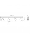 Schéma du plafonnier ascoli 4 bar astro lighting - valente design