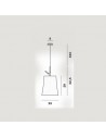 Dimensions suspension design Birdie grande Foscarini - Valente Design