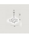 Suspension Big Bang L LED dimensions plan Foscarini - Valente Design