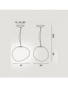 Dimension suspension Gregg  grande Foscarini Valente Design