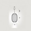 Suspension Plass gris Foscarini dimensions plan