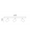 Plan plafonnier Ascoli triple Bar Astro lighting