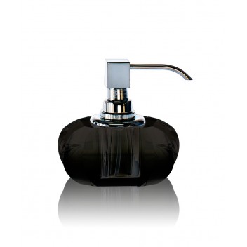 Distributeur de savon liquide Kristall anthracite et chromé Decor Walther