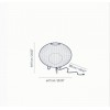 Schéma de la lampe à poser Garota blanc P 01 BOVER - Valente Design