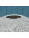 Zoom sur le haut du lampadaire blanc Garota P 01 BOVER chez Valente Design