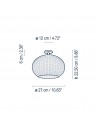 Schéma du plafonnier Garota PF 01 de la marque Bover chez Valente Design