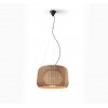 Suspension FORA S de couleur beige avec abat-jour tressé de la marque Bover chez Valente Design