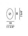 Dimensions applique bit 2 de Ferruccio Laviani pour la marque Foscarini chez Valente Design