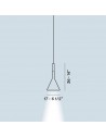 Plan et dimensions suspension Aplomb outdoor FOSCARINI - Valente design