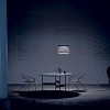 Vue d 'ensemble version nuit lampadaire de FOSCARINI TWIGGY GRID TERRA greige - Valente Design