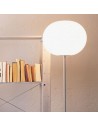 Lampadaire Glo-Ball F1 argent de Flos Valente Design Jasper Morrison détails diffuseur