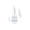 schéma et plan suspension SYRA 90 Outdoor de BOVER - Valente Design