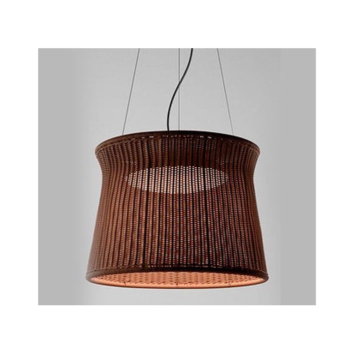 Vue d'ensemble zoomée suspension marron SYRA 90 Outdoor de BOVER - Valente Design
