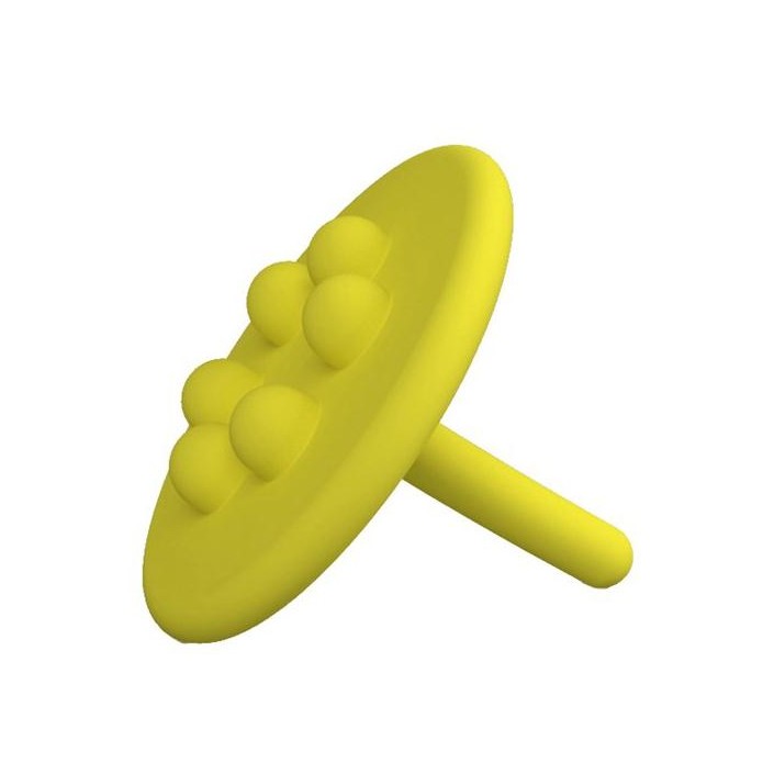 Bouchon Wash Me réalisé en silicone jaune pour la marque Clou