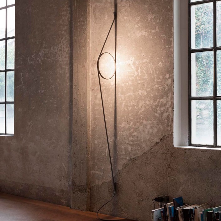Applique anneau LED WIRERING câble gris  de FLOS - Valente Design
