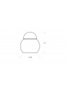 Lampe à poser Daruma 16 détails dimensions  Fontana Arte - Valente Design