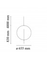 Plan détaillé Suspension Overlap S1 FLOS - Valente Design