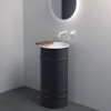 Vasque à poser gris foncé et blanche Vieques de la marque Agape - Valente Design