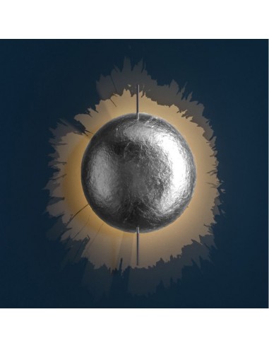 Applique version argent allumée POSKRISI W Catellani&Smith - Valente Design