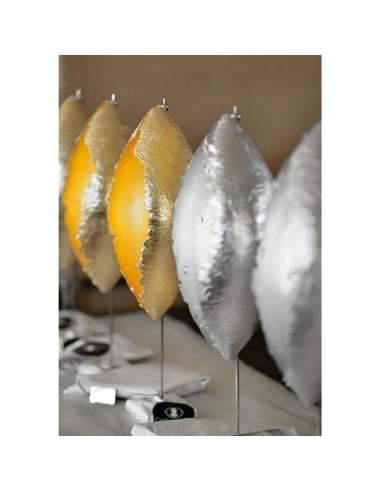 Lampe à poser version OR et Argent POSTKRISI T 10 Malagolina Catellani&smith - Valente Design