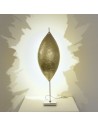 Lampe à poser POSTKRISI T 10 Malagolina version OR détails des reflets fons clair Catellani&smith - Valente Design