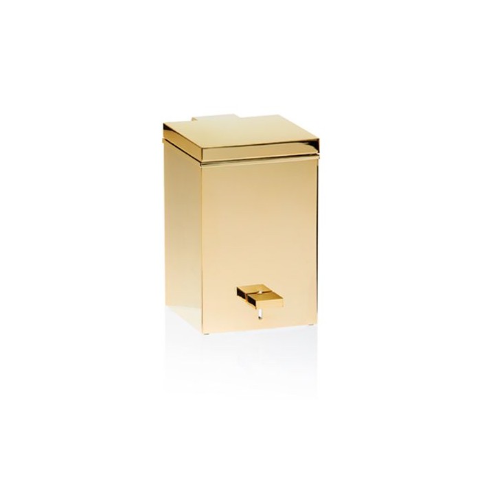  Poubelle TE 70 softclose carrée à pédale or Decor Walther - Valente Design