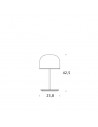 Dimensions lampe de table Equatore couleur nickel Fontana Arte - Valente Design