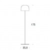 Dimensions Lampe Equatore couleur cuivre Fontana Arte - Valente Design