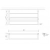 Dimension Rack porte serviettes Corner CO KHT Décor Walther Valente Design