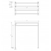 Dimension porte serviettes à poser HT5 chromé Decor Walther - Valente Design