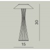 Dimension lampe sans fil Space outdoor de Kartell - Valente Design