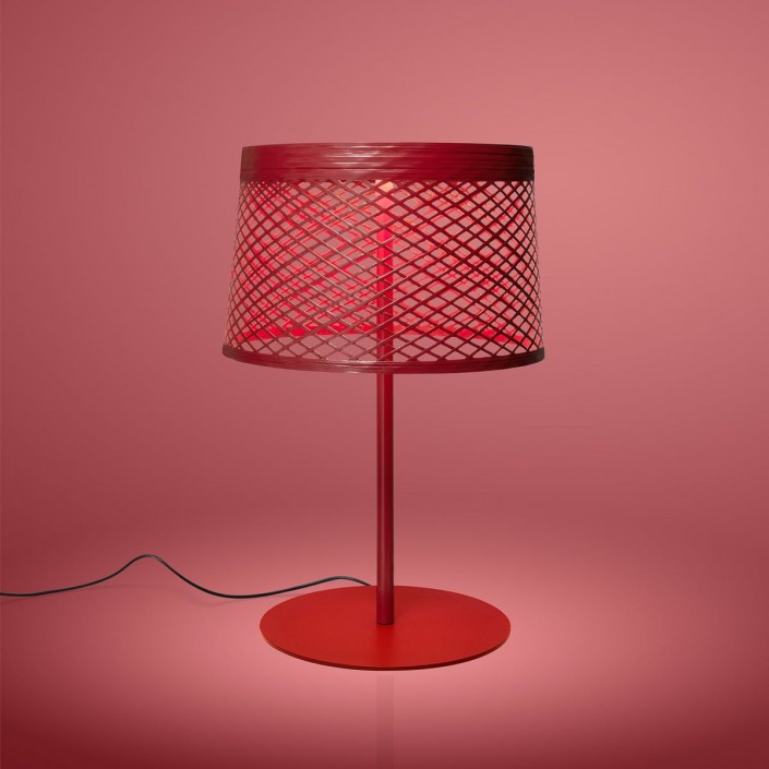 Lampe de table Twiggy Grid XL - outdoor rouge - Valente Design