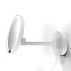 Miroir rond grossissant éclairant à suspendre motion sensor JUST LOOK WR blanc mat - Décor Walther - Valente Design