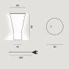 Dimension lampe de table Soffio - Foscarini - Valente Design