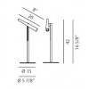dimensions Lampe de table Magneto Foscarini - Valente Design
