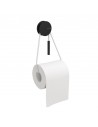 Porte rouleau patère noire et corde blanche - Bath + - Valente Design