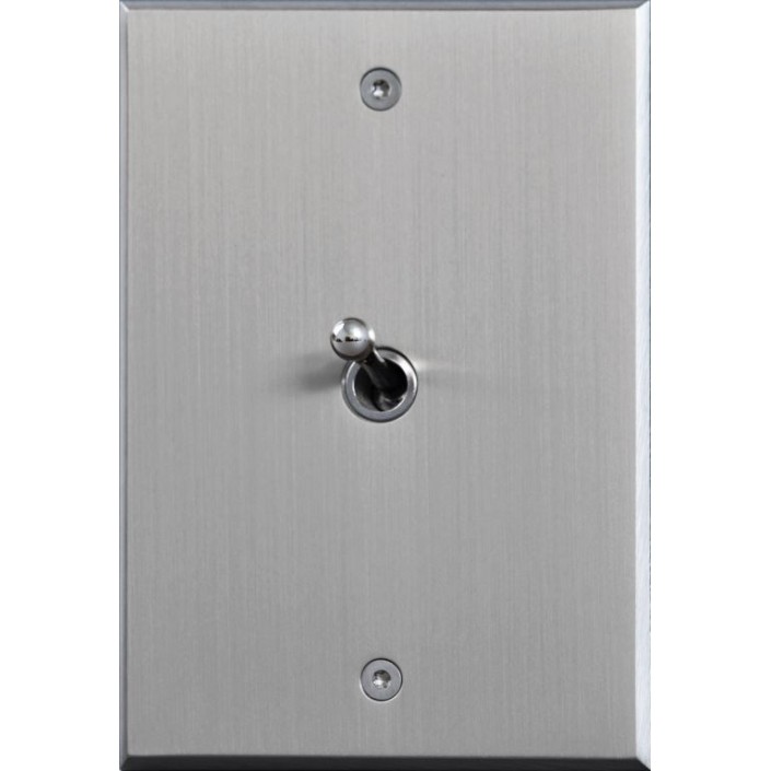 Plaque Rectangulaire Va & Vient Goutte d\'eau Nickel Brossé MELJAC - Valente Design
