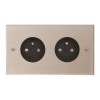 Prises de Courant Double Nickel Brossé MELJAC - Valente Design