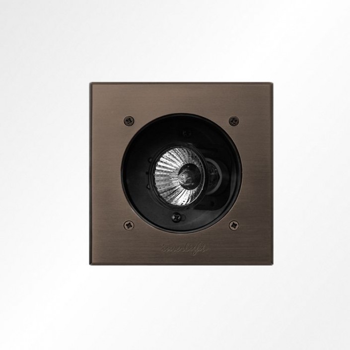 Spot Encastré Marell 13 Carré 230V en finition bronze de Inverlight- Valente design