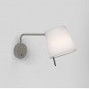Applique Mitsu Swing Arm finition nickel mat abat jour blanc astro lighting- Valente design