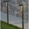 Mise en situation borne sur piquet MIMI P éclairage cheminement finition Browntech Inverlight - Valente design