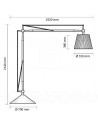Schéma du lampadaire Superarchimoon de Philippe Starck pour flos chez Valente Design