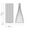 Dimensions Lampe de sol Don't touch Karman - Valente Design