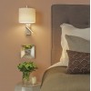 Applique Ravello Led Reader finition nickel mat abat jour blanc mise en scène astro lighting  - Valente design
