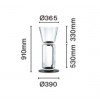 Dimensions lampe de sol Noctambule Floor 1 de Flos Valente Design