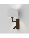 Applique Side by Side finition bronze abat jour blanc posée à la verticale astro lighting- Valente design