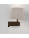 Applique Side by Side finition bronze abat jour gris de face astro lighting- Valente design