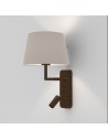 Applique Side by Side finition bronze abat jour gris posée à la verticale astro lighting- Valente design