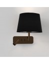 Applique Side by Side finition bronze abat jour noir de face astro lighting- Valente design