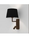 Applique Side by Side finition bronze abat jour noir posée à la verticale astro lighting- Valente design